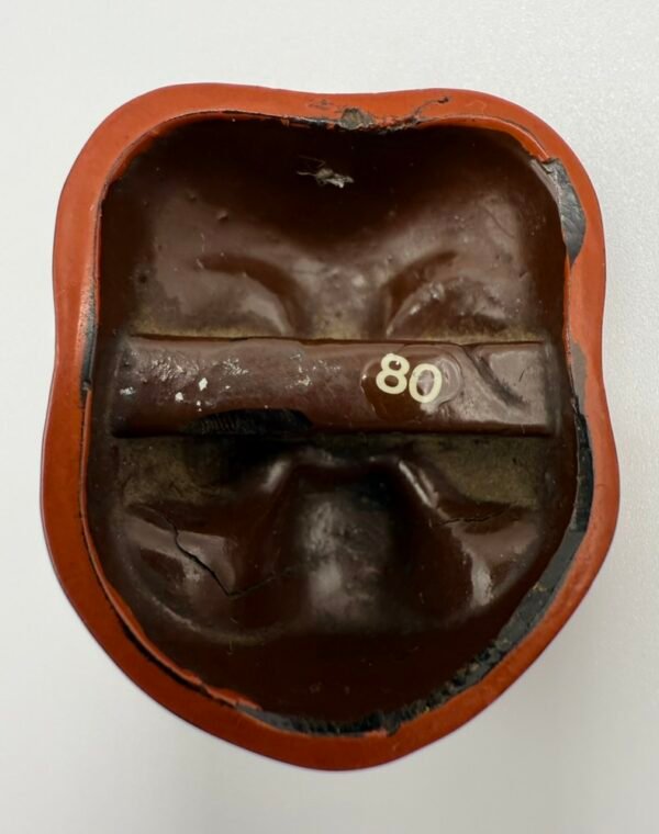 Netsuke Demon Mask, Lacquered Boxwood, Meiji period, Japan, 19th Century - Image 8
