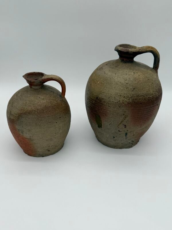 Stoneware Flagons (Cruche), Provincial French, Pair, 19th Century