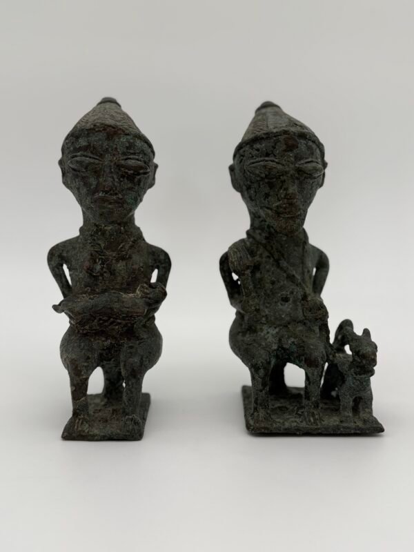 Yoruba Bronze Figures, Nigeria, Pair - Image 2
