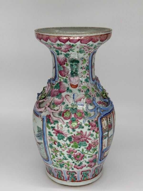 Famille Rose Vases, Chinese, 19th Century - Image 7