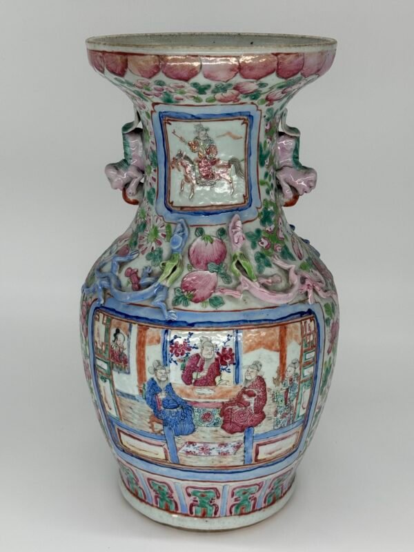 Famille Rose Vases, Chinese, 19th Century - Image 8