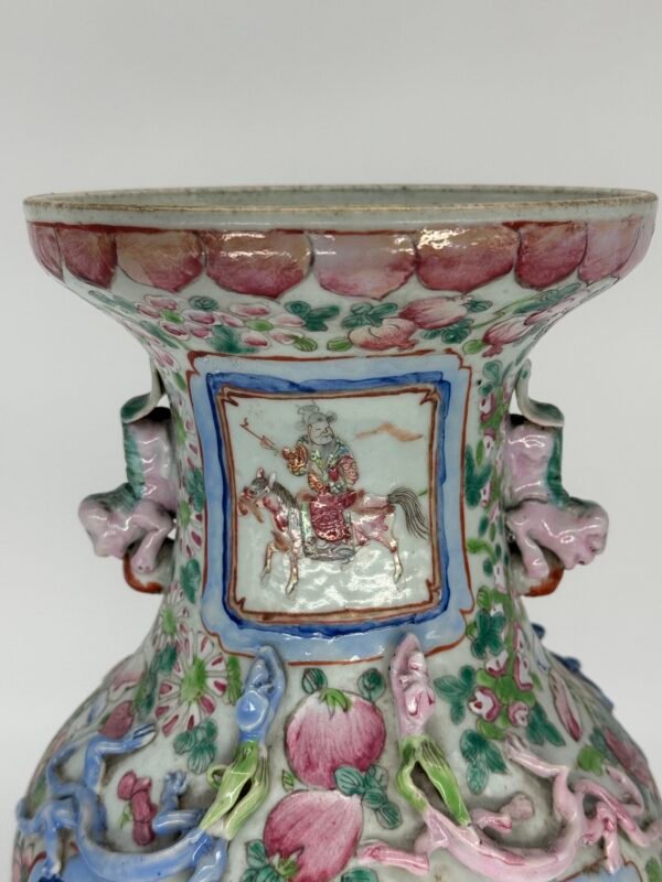 Famille Rose Vases, Chinese, 19th Century - Image 9