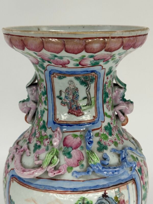 Famille Rose Vases, Chinese, 19th Century - Image 13