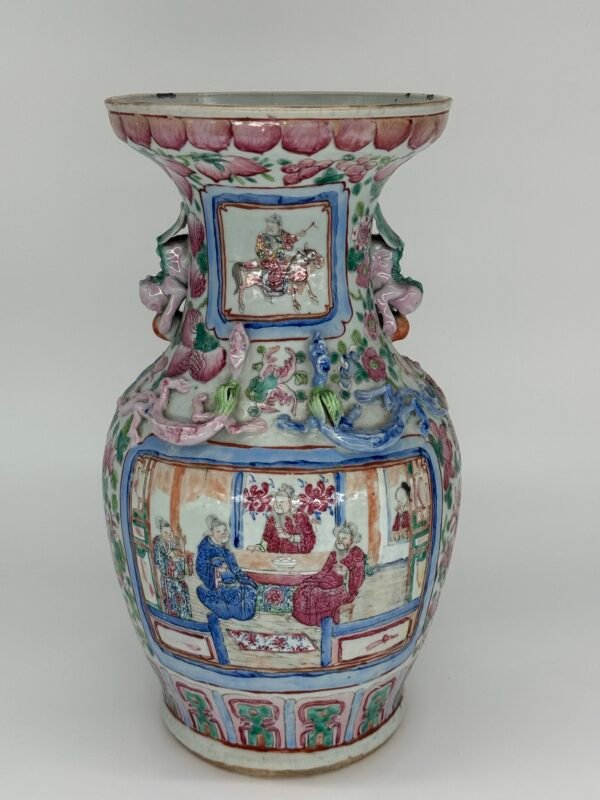 Famille Rose Vases, Chinese, 19th Century - Image 16