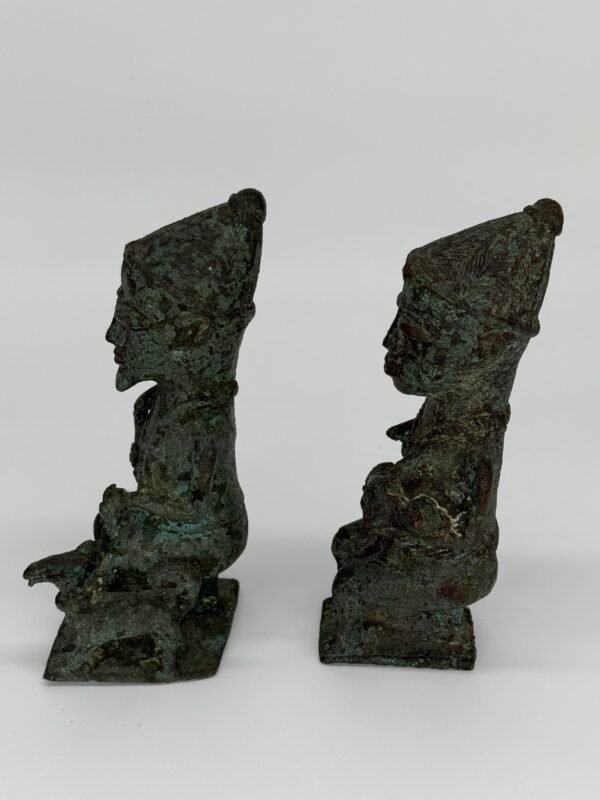 Yoruba Bronze Figures, Nigeria, Pair - Image 8
