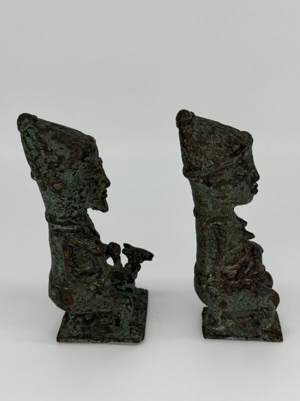 Yoruba Bronze Figures, Nigeria, Pair - Image 6