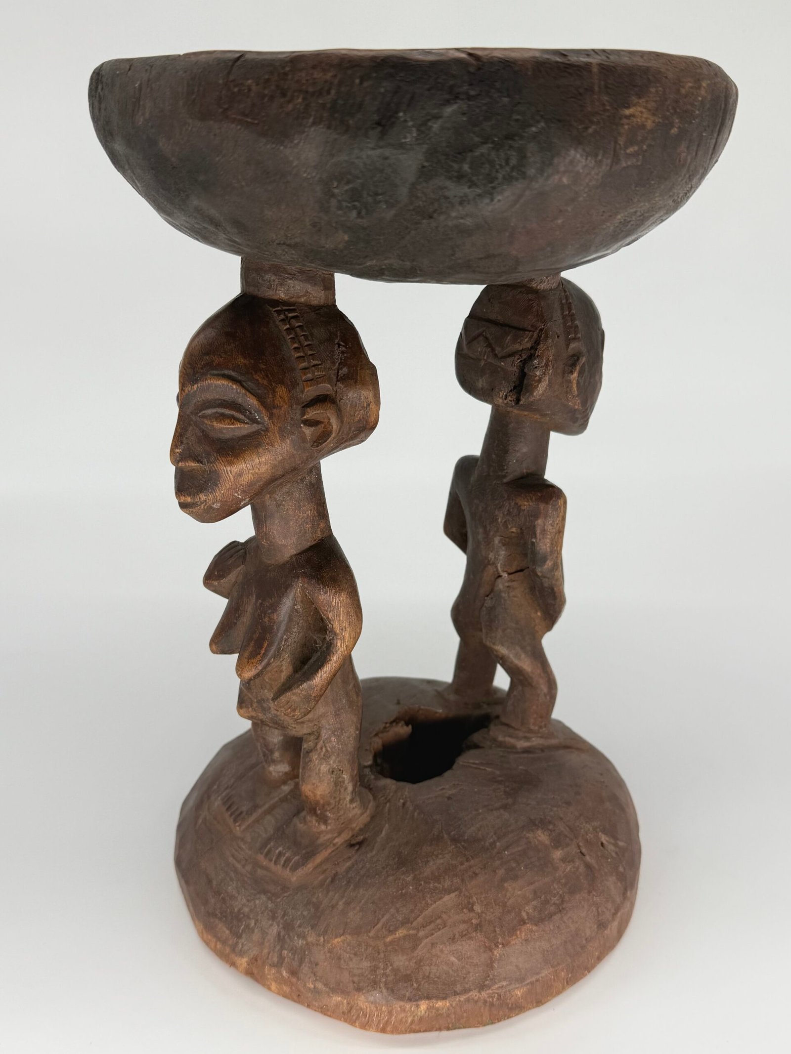 Yoruba Figural Stool, Nigeria