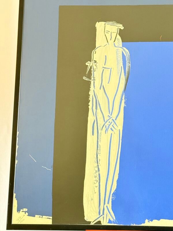 White Woman Grey Man with Red Line, Bruce Mclean (Scottish 1944-), Signed Screenprint, Scotland, 1985 - Image 5