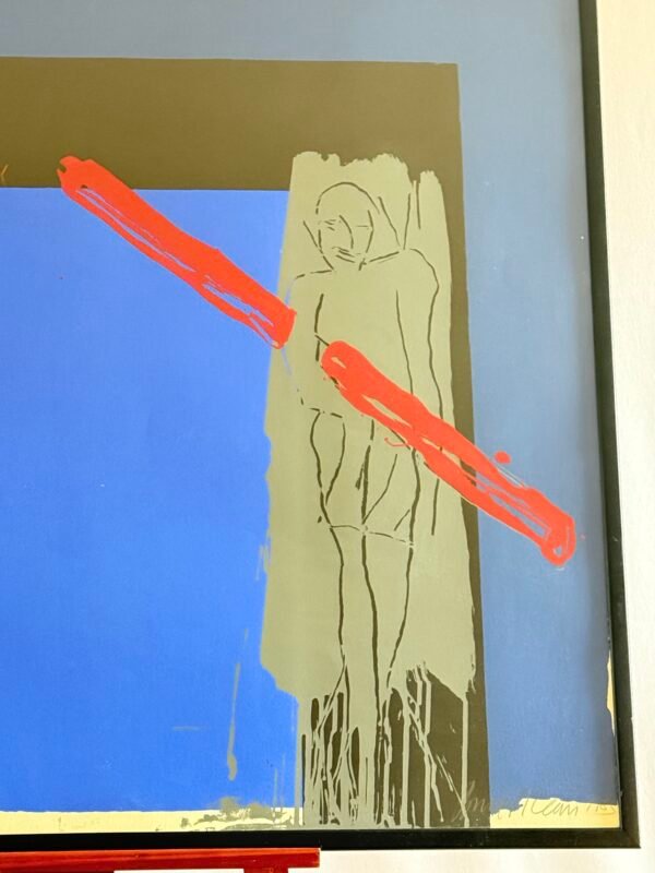 White Woman Grey Man with Red Line, Bruce Mclean (Scottish 1944-), Signed Screenprint, Scotland, 1985 - Image 6