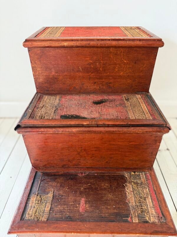 Antique 19th Century English Mahogany Library / Bed Steps, Victorian - Image 5