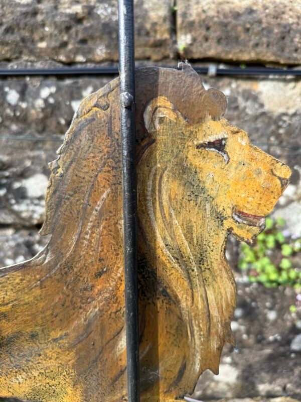 Fantastic Folk Art Inspired Lion & Ball Contemporary Metal Weathervane, Ramsay Gillies, Scotland - Image 5