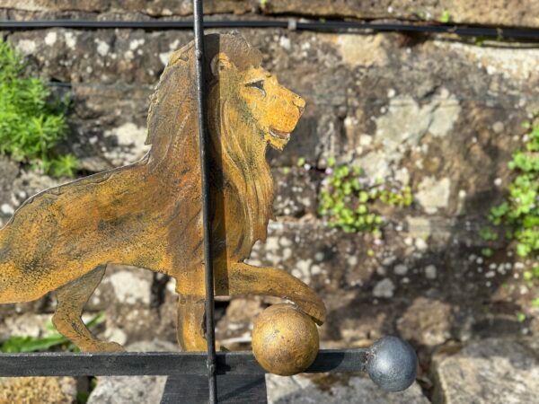 Fantastic Folk Art Inspired Lion & Ball Contemporary Metal Weathervane, Ramsay Gillies, Scotland - Image 6