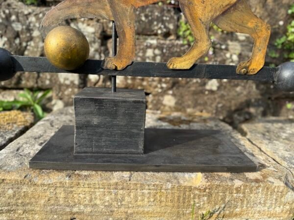 Fantastic Folk Art Inspired Lion & Ball Contemporary Metal Weathervane, Ramsay Gillies, Scotland - Image 9