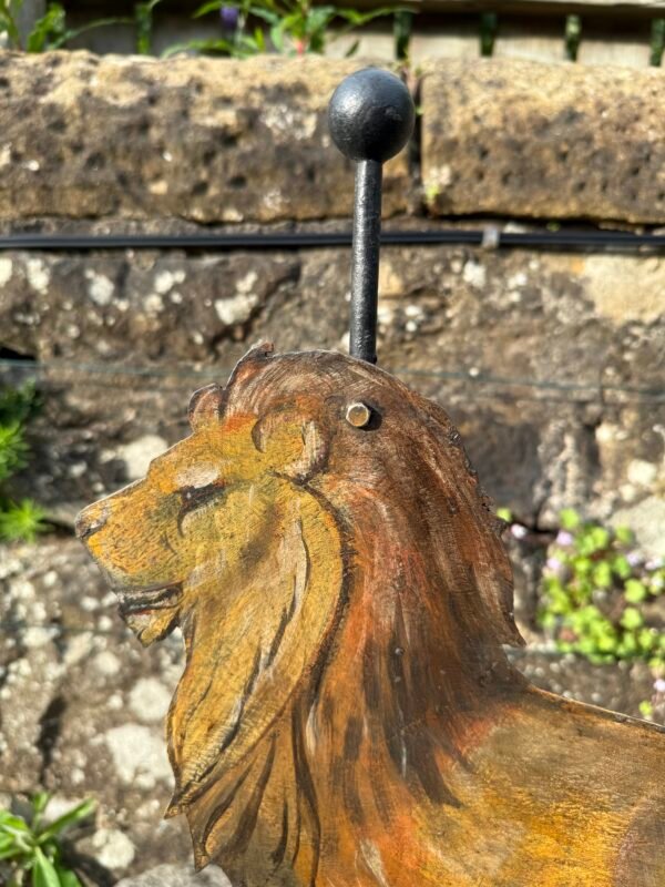 Fantastic Folk Art Inspired Lion & Ball Contemporary Metal Weathervane, Ramsay Gillies, Scotland - Image 8