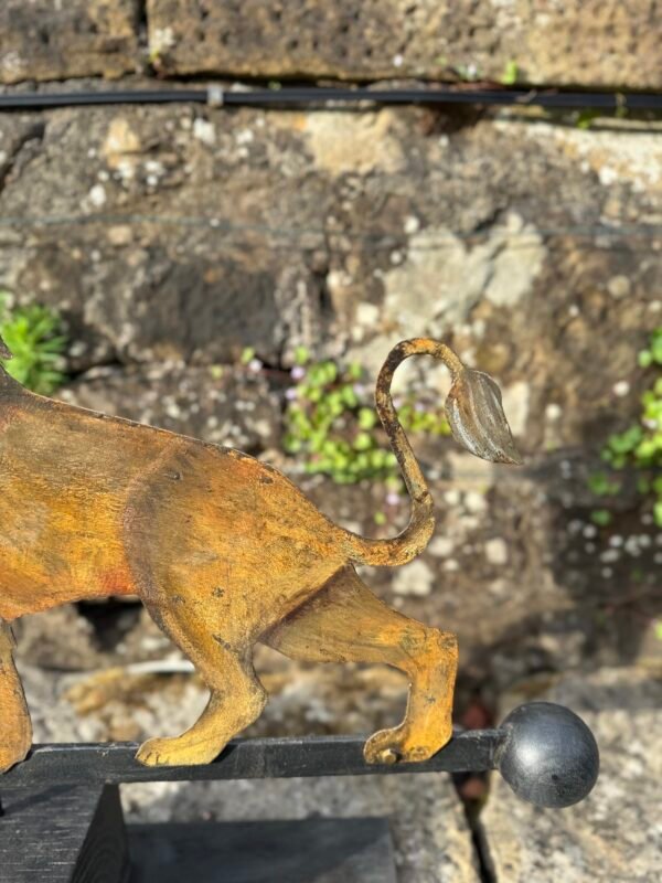 Fantastic Folk Art Inspired Lion & Ball Contemporary Metal Weathervane, Ramsay Gillies, Scotland - Image 7