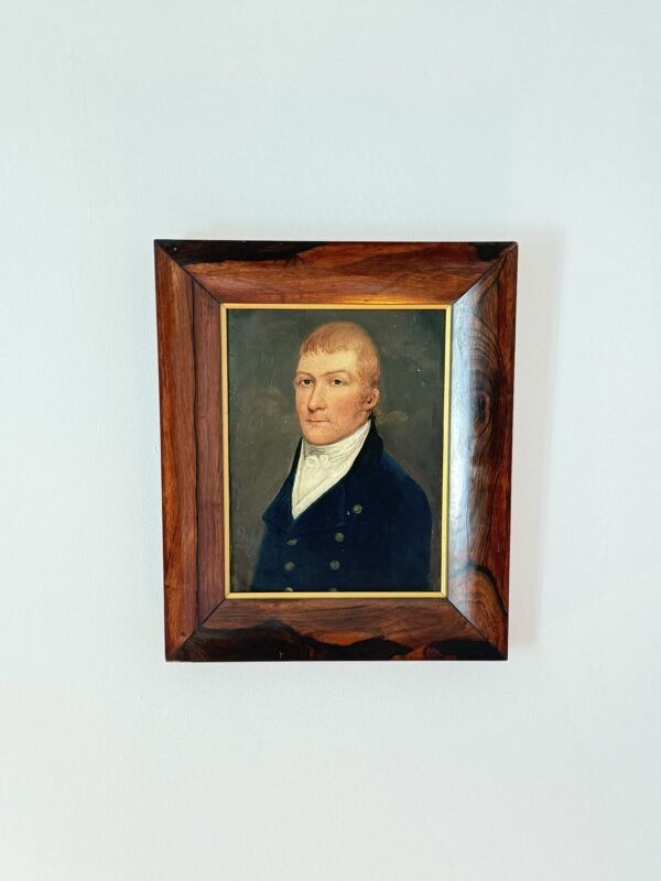 Terrific Pair of Antique 19th Century Half Bust Oil Portraits of 2 Gentlemen - Image 11