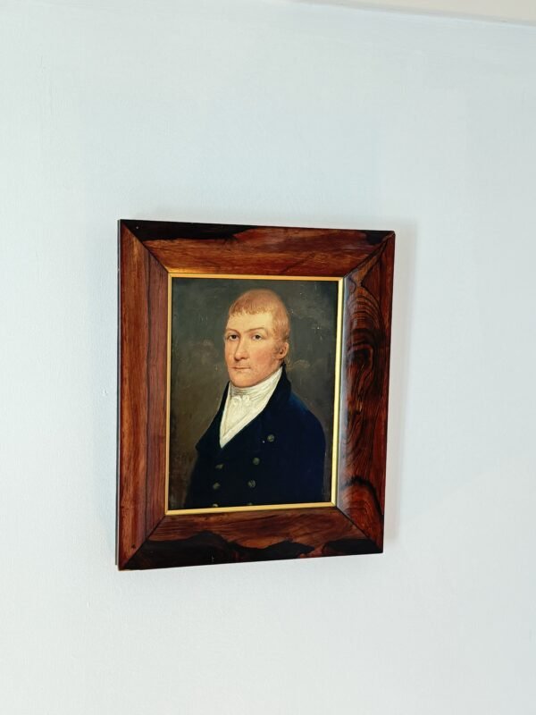 Terrific Pair of Antique 19th Century Half Bust Oil Portraits of 2 Gentlemen - Image 12