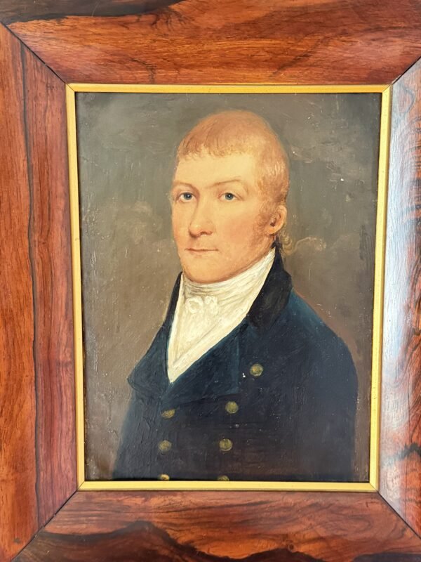 Terrific Pair of Antique 19th Century Half Bust Oil Portraits of 2 Gentlemen - Image 13