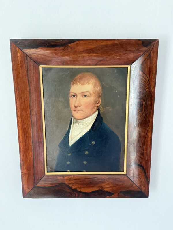 Terrific Pair of Antique 19th Century Half Bust Oil Portraits of 2 Gentlemen - Image 4