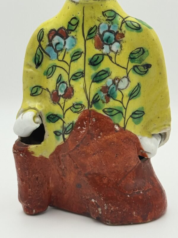 Delightful Antique Chinese Famille Rose Porcelain Laughing Boy Figure – Qing Dynasty Period - Image 3