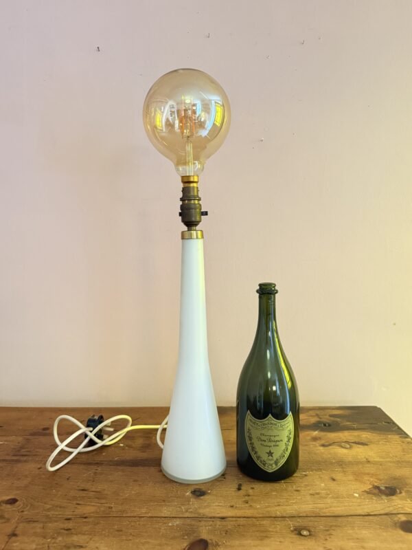 Mid-Century Modern Kastrup Glas Opaline Table Lamp, Denmark, 1960s - Image 9